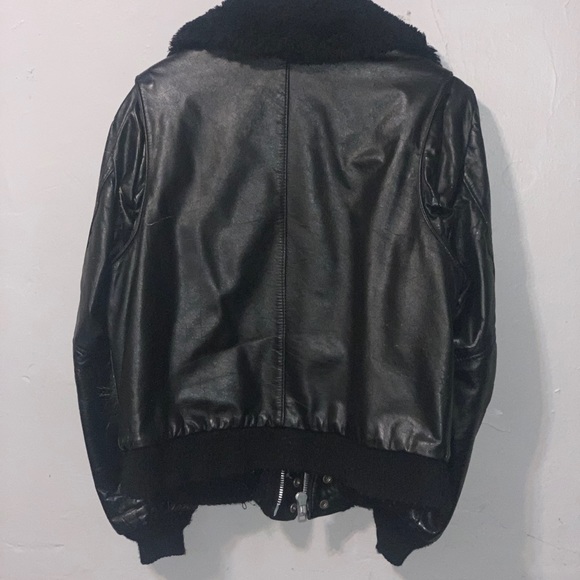 Vintage Men’s Leather Bomber Jacket - Picture 4 of 6